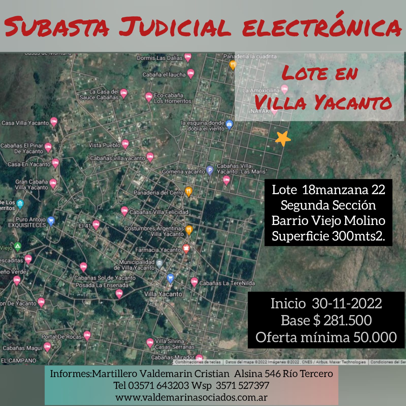 30/11/2011 LOTE EN VILLA YACANTO