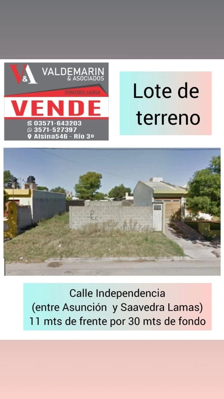 Referencia REF 211 LOTE TERRENO BARRIO ACUÑA