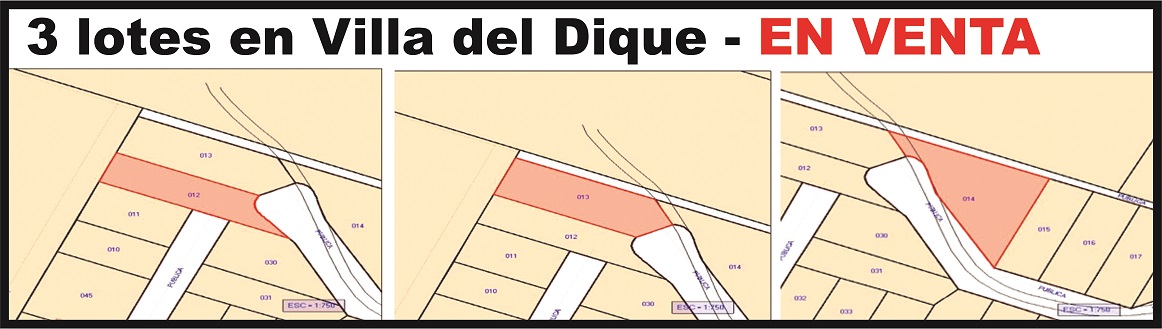 Referencia REF 3 - 3 LOTES EN VILLA DEL DIQUE