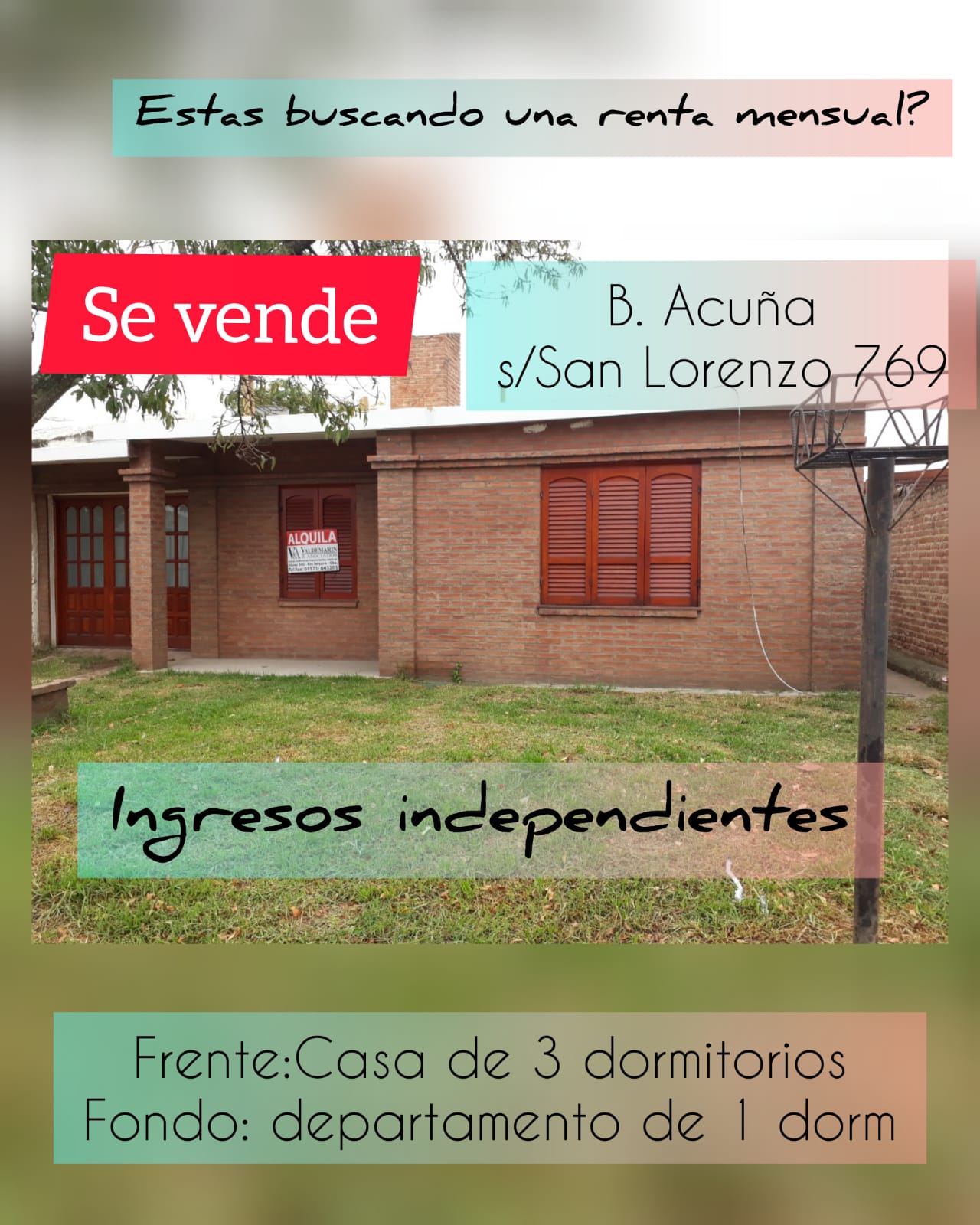 Referencia REF 203 VIVIENDA FAMILIAR + DPTO
