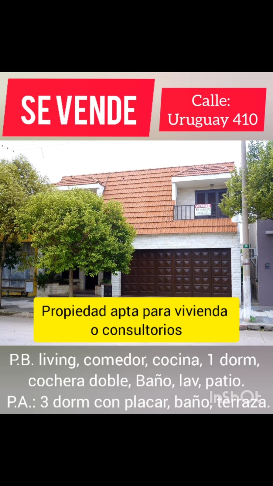 Referencia REF 173 VIVIENDA SOBRE CALLE URUGUAL